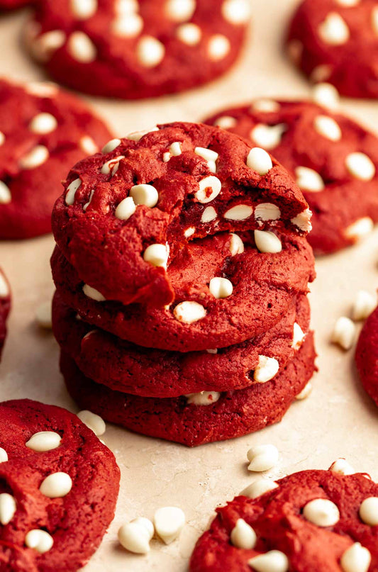 Chewy Red Velvet Cake Mix Cookies